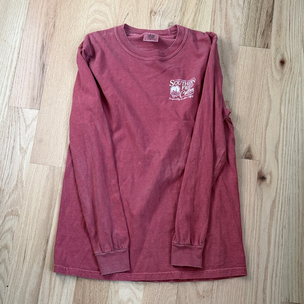 Southern Fried Cotton Kids Long Sleeve Shirt - Red